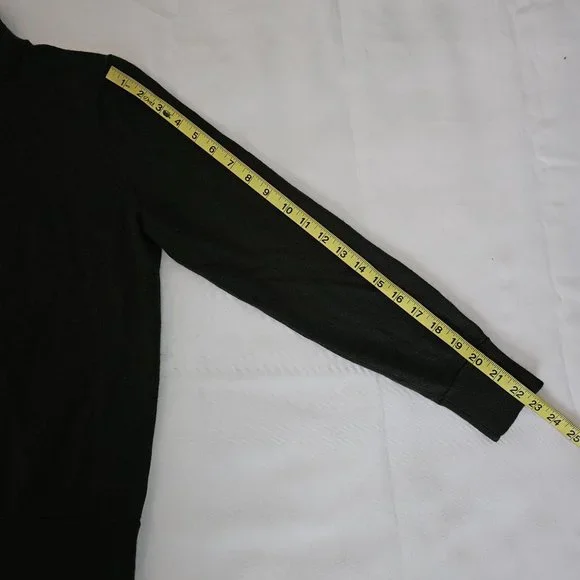 J. Crew Gray 100% Merino Wool Quarter Zip Long Sleeve Pullover Sweater Sz Large - Picture 8 of 12